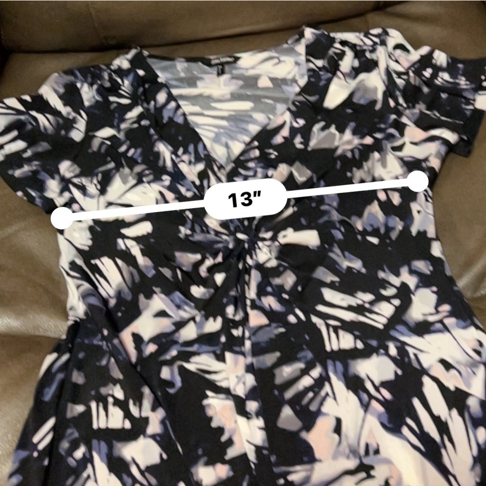 Daisy Fuentes Dress - Women's M - Black White Twist Front - Picture 5 of 6